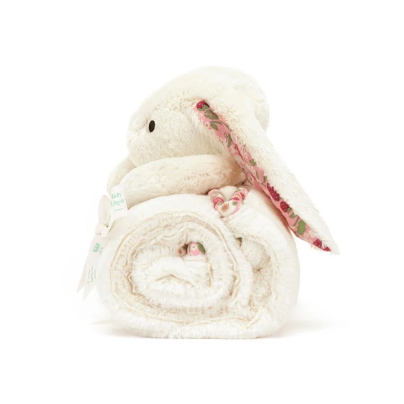 Blossom Cream Bunny 'Berry' Blankie by Jellycat (NWT) - Picture 2 of 5